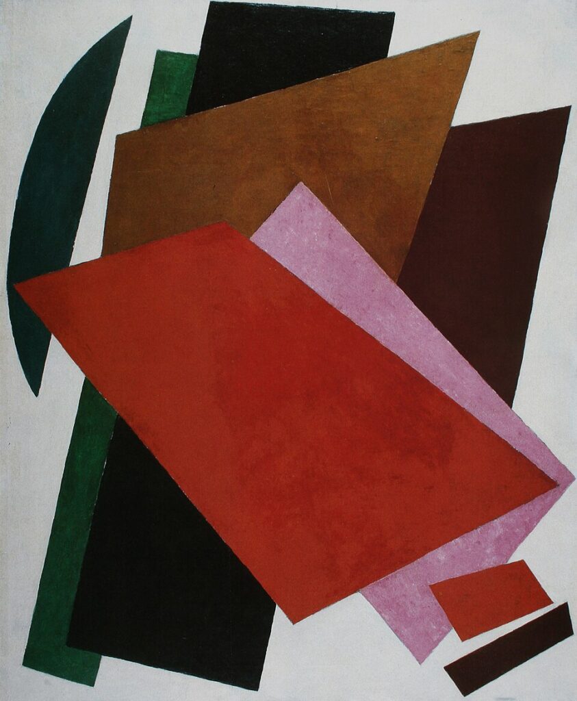 Lyubov Popova, Painterly Architectonic (1917), Oil on canvas, State Tretyakov Gallery, Moscow