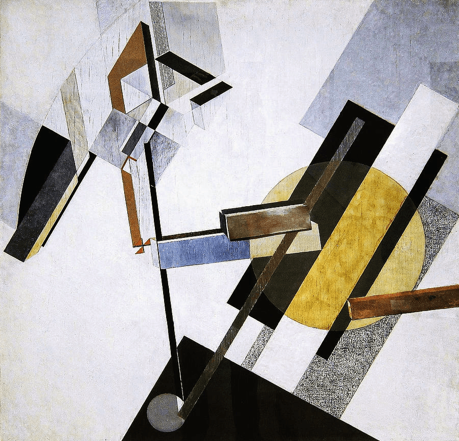 El Lissitzky, Proun 19D (1922), Gesso, oil, and varnish on plywood, Museum of Modern Art, New York