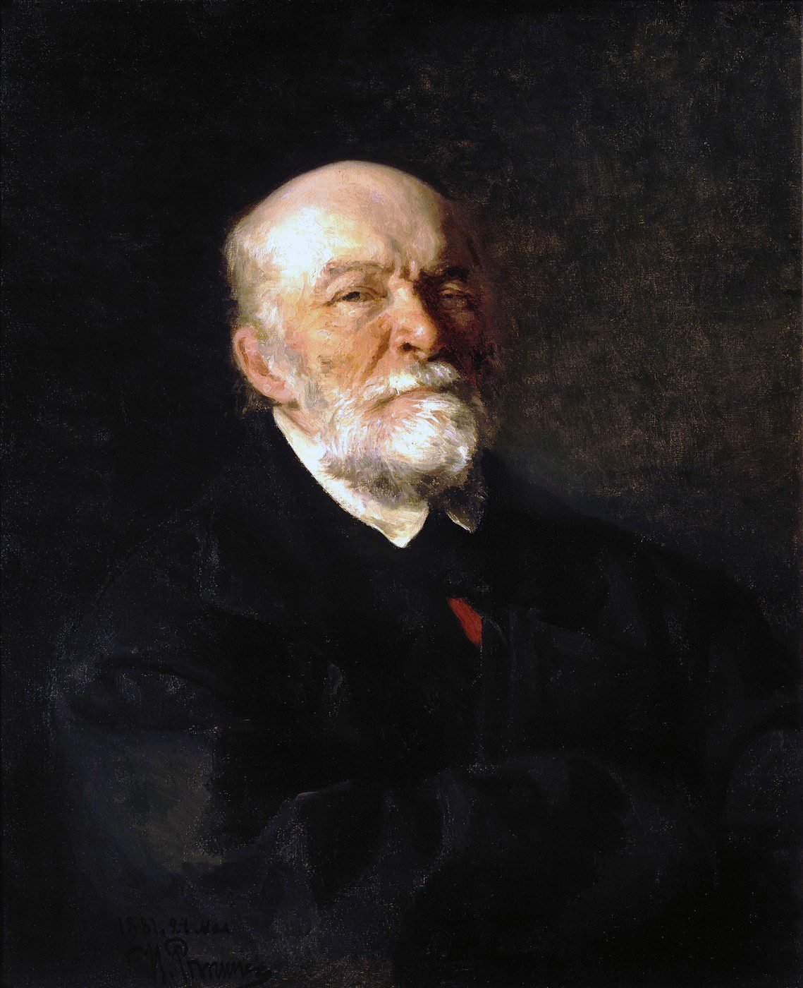 Ilya Repin, Portrait of the Surgeon Nikolay Pirogov (1881)