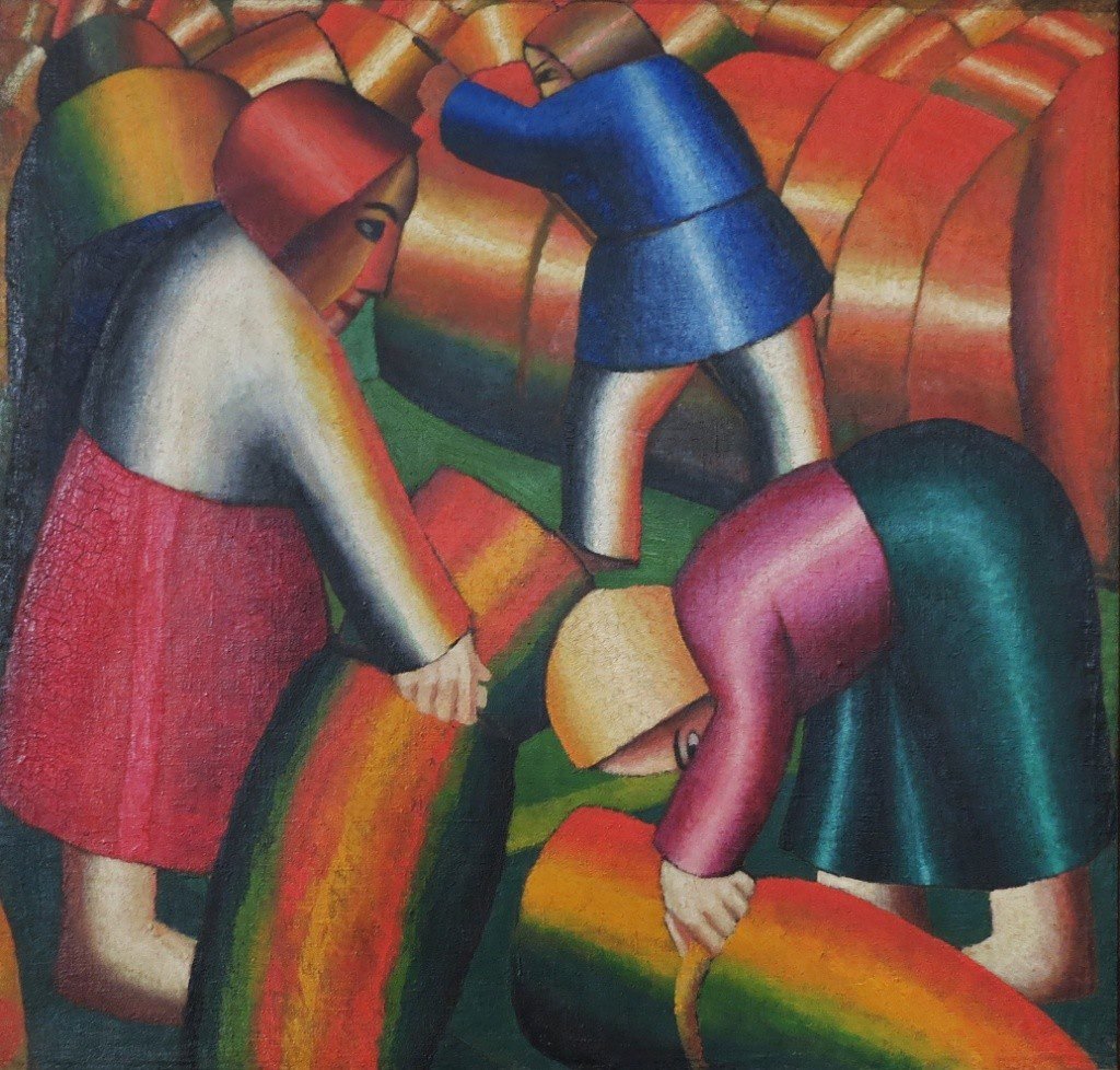 Kazimir Malevich, Taking in the Rye (1912)