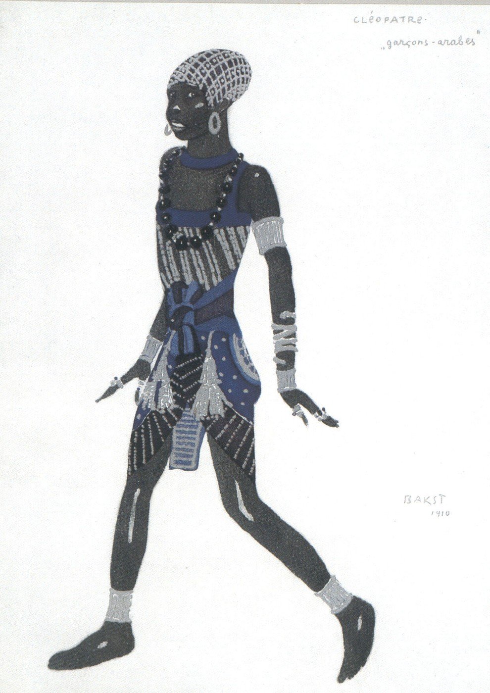 Léon Bakst, Costume design for Cléopâtre (1909)