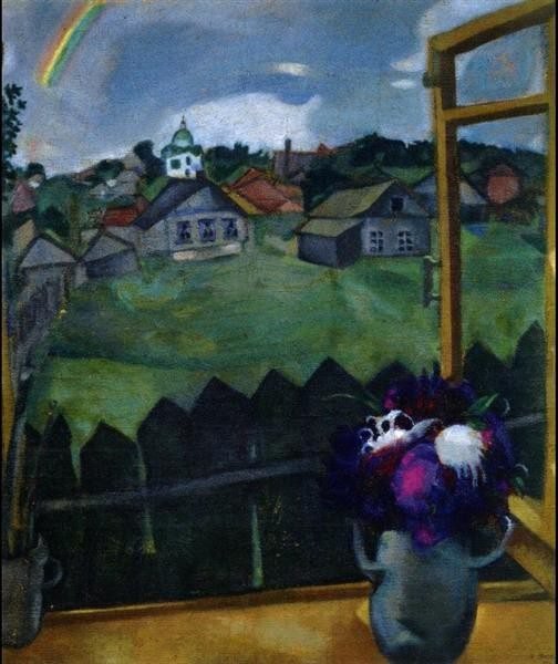 Marc Chagall, View from a Window in Vitebsk (1908)