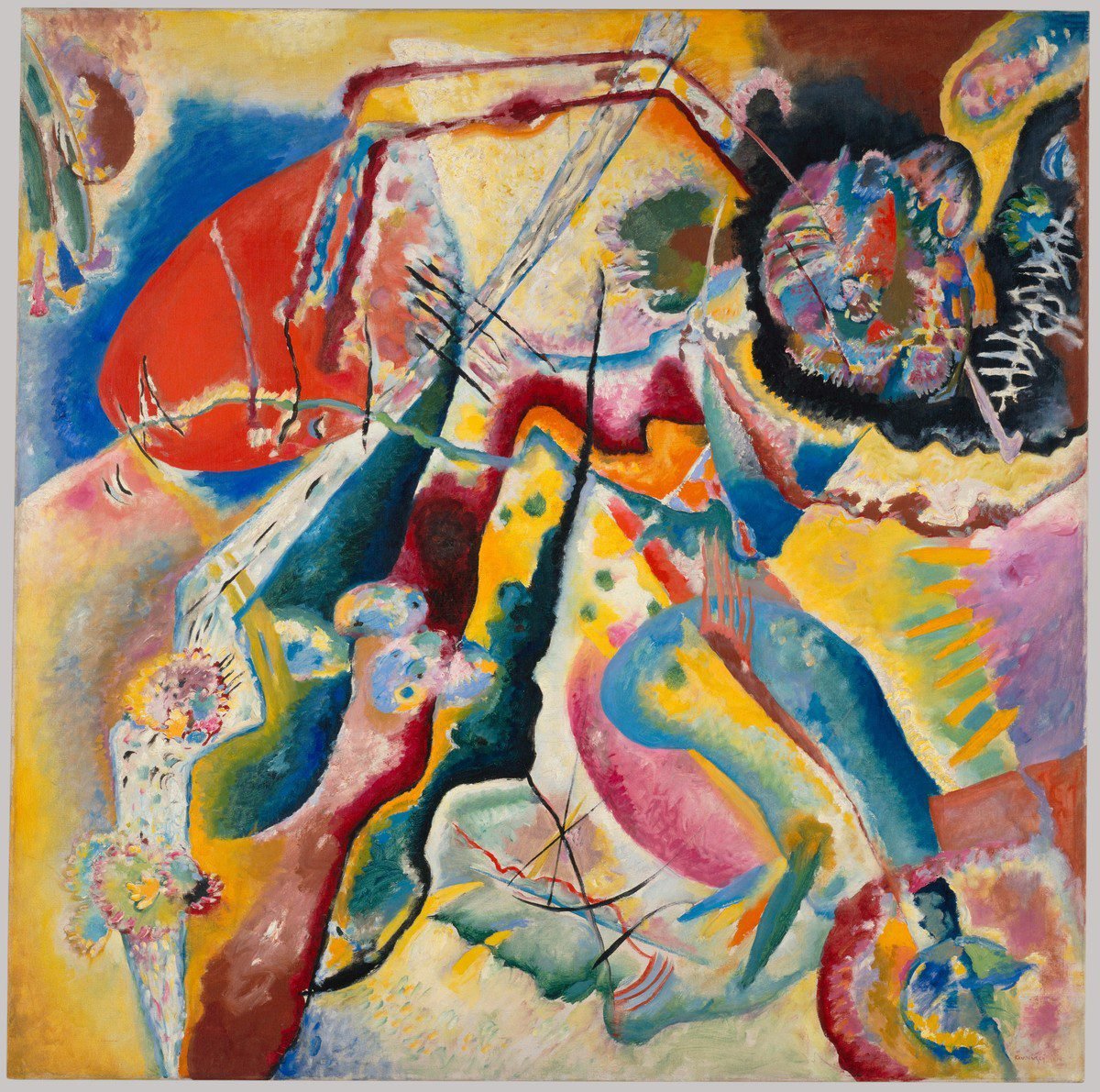 Wassily Kandinsky, Bild mit rotem Fleck (Picture with a Red Spot) (1914)