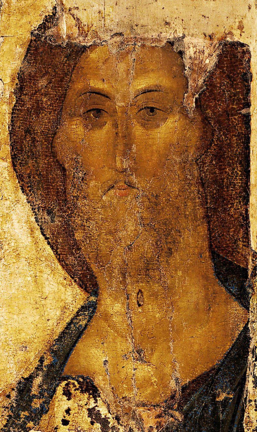 Andrei Rublev, Archangel Michael, from the Zvenigorod Deesis (1410)