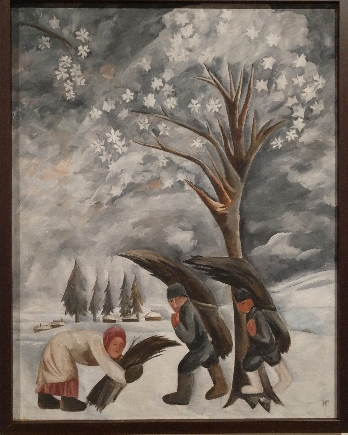 Natalia Goncharova, Gathering Firewood (1911)
