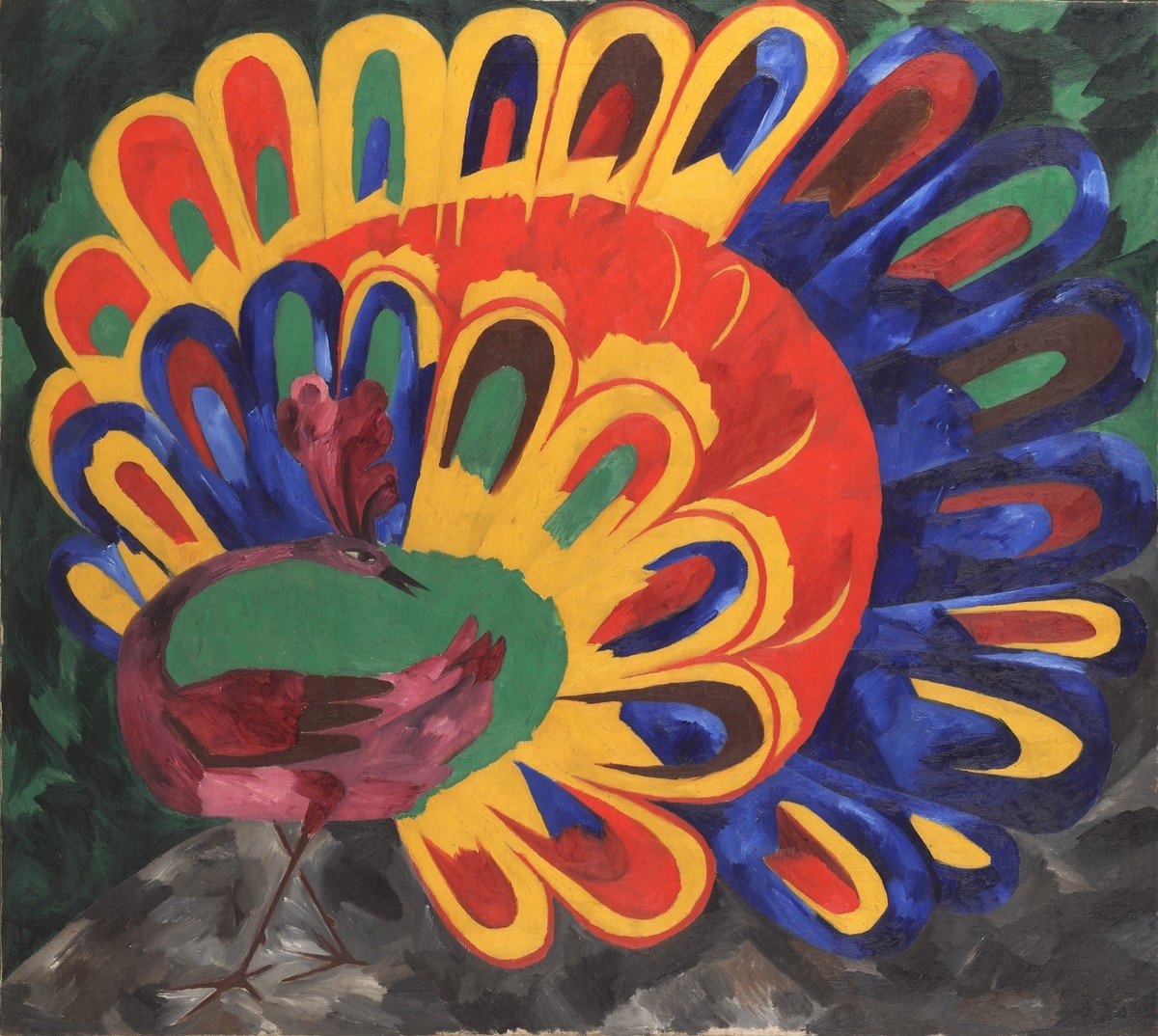 Natalia Goncharova, Peacock (Pavlin) (1911)