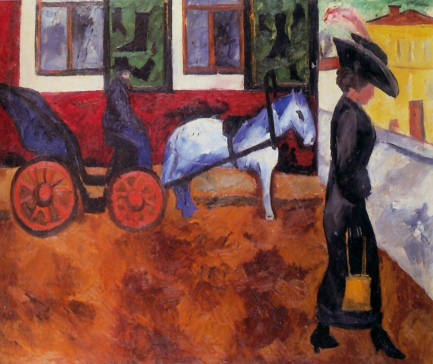 Natalia Goncharova, Street in Moscow (1909)