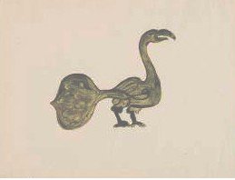 El Lissitzky, Peacock (after a wall painting from the Mohilev synagogue) (1916)