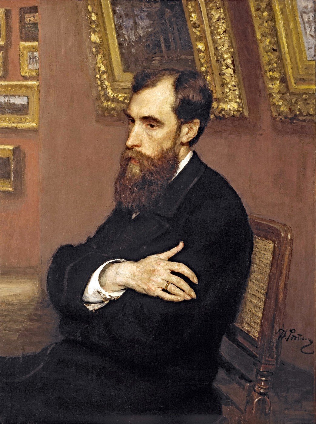Ilya Repin, Portrait of Pavel Mikhailovich Tretyakov (1883)