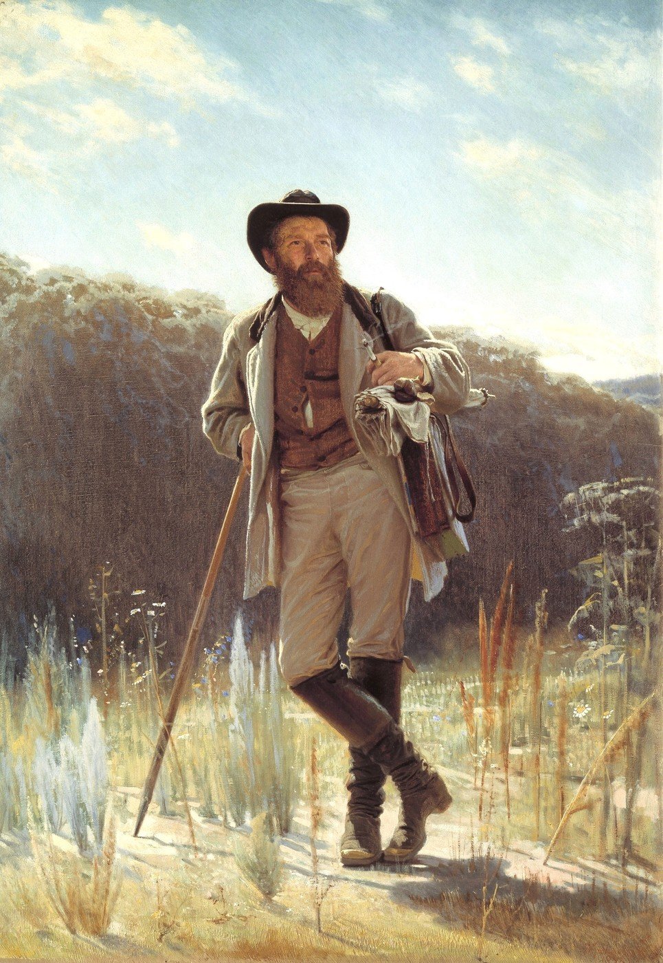 Ivan Kramskoi, Portrait of Ivan Ivanovich Shishkin (1880)