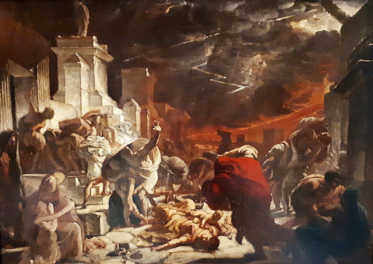 Karl Bryullov, The Last Day of Pompeii (one of the sketches for the painting) (1830)