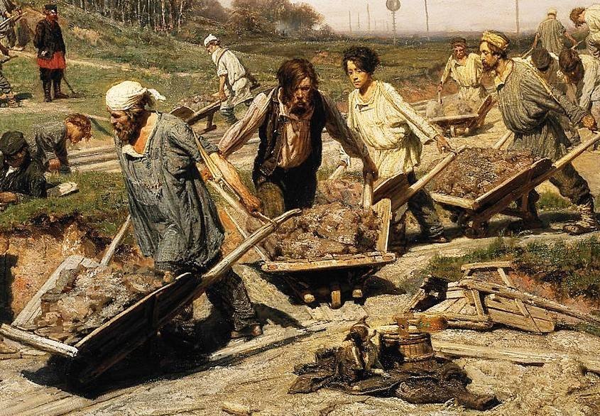 Konstantin Savitsky, Repair Work on the Railway (1874)