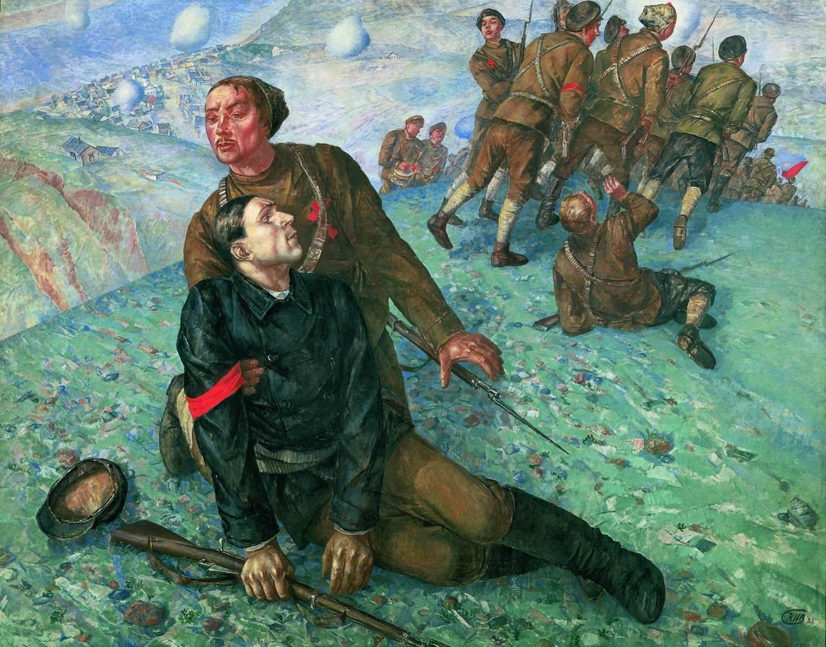 Kuzma Petrov-Vodkin, Death of the Commissar (1928)