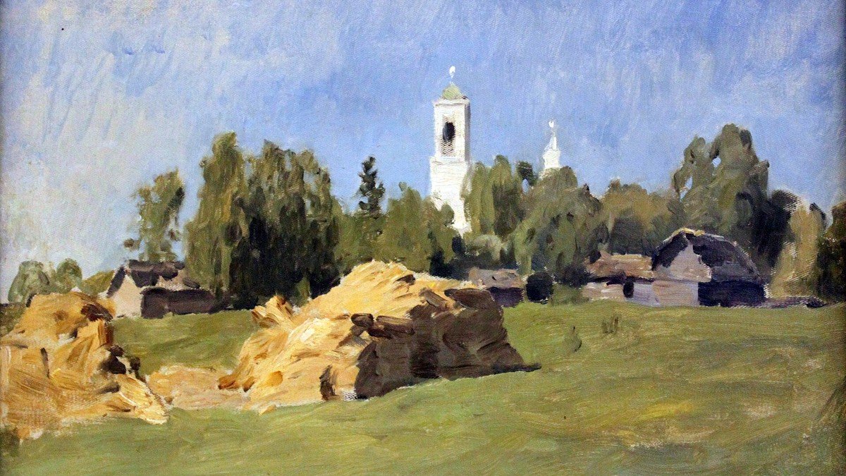 Isaac Levitan, 1889 Levitan Laendliche Landschaft anagoria (1899)